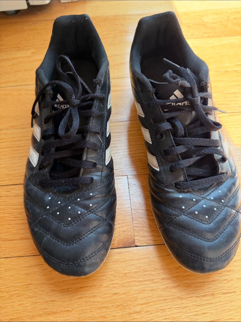 adidas Black and White Men’s Athletic Soccer Shoes